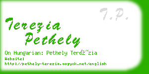 terezia pethely business card